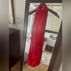 Amanda Uprichard Samba Dress in Crimson Ruby Red